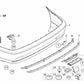 Lower center trim for BMW 3 Series E46 (OEM 51128212413). Original BMW.