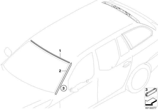 Goma Junta Superior Cristal Delantero Para Bmw E60 E61 Original Recambios