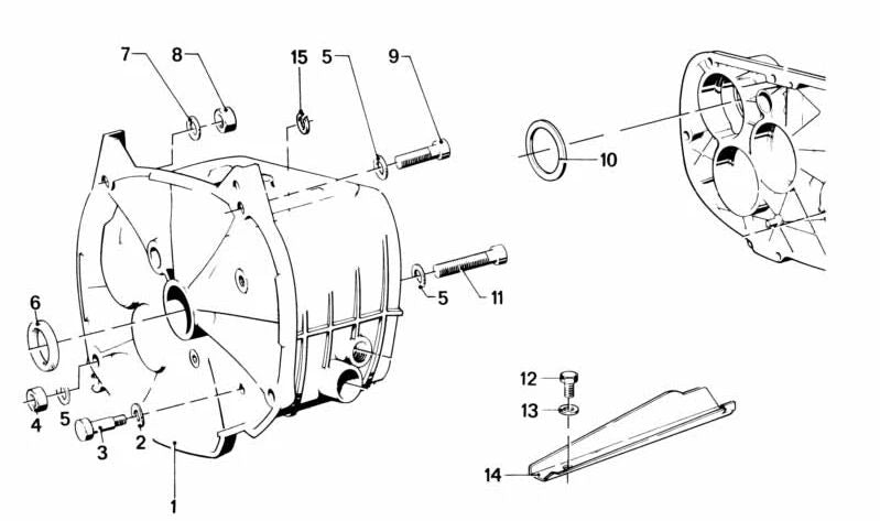 OEM 23111233847 Boîtier de boîte de vitesses pour BMW R50. BMW d'origine.