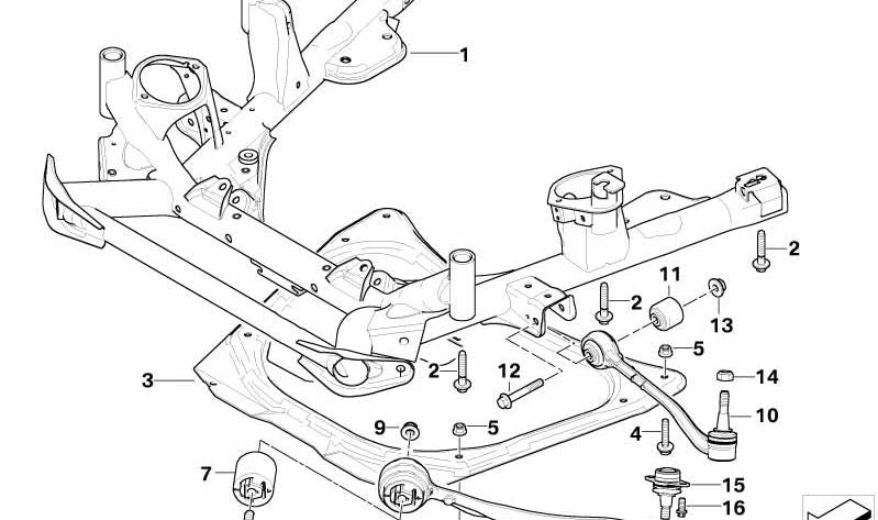 Izquierdo Suspension Arm OEM 31126760275 pour BMW X5 E53. BMW d'origine.