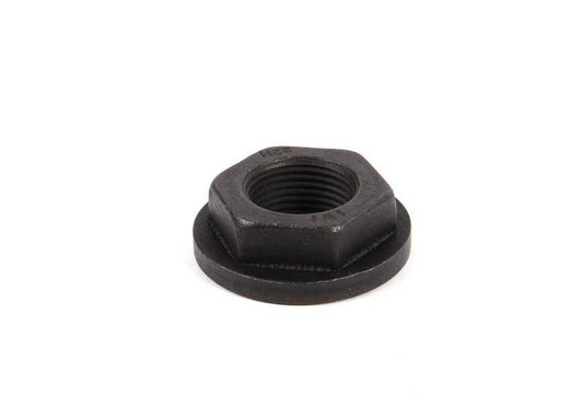 Flange nut for BMW E81, E82, E87, E88, F20, F21, F22, F23, E30, E36, E46, E90, E91, E92, E93, F30, F31, F34, F35, F32, F33, F36, E28, E34, E39, E60, E61, F10, F11, F18, E32, E84, E85, E89 (OEM 23217572241). Genuine BMW