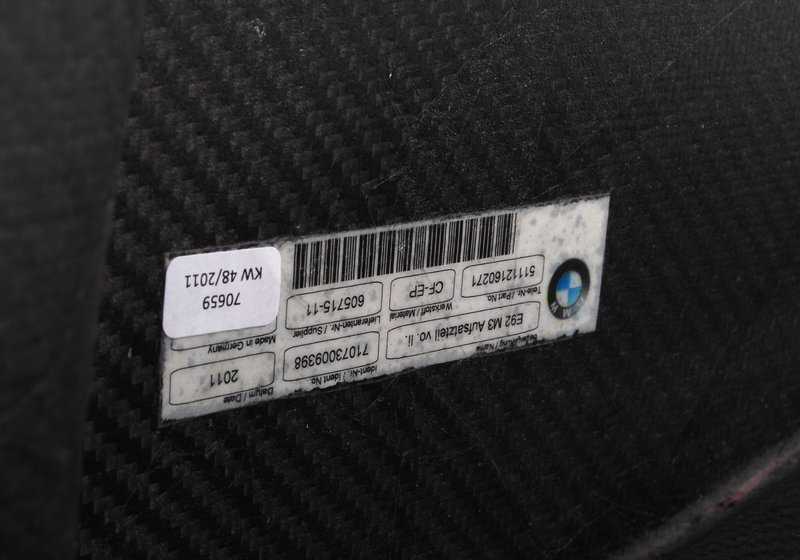 Labio delantero M Performance OEM 51112160271 para BMW E90, E92, E93. Original BMW.