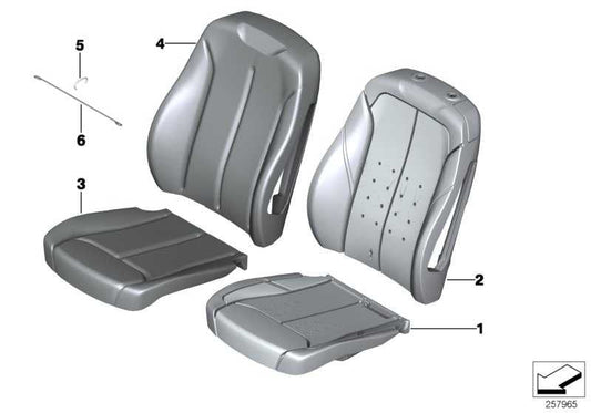 Funda Asiento Base Tela Antracita Para Bmw F20 F21 F30 F31 F34 Gran Turismo . Original Recambios