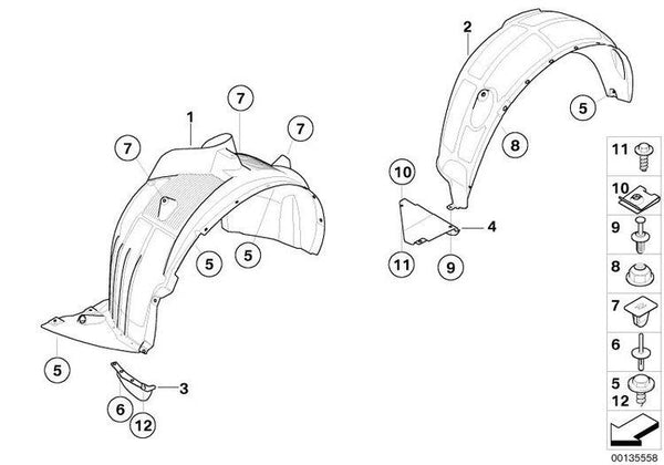 Labio De Retención Delantero Derecho Para Bmw X3 E83. Original Recambios