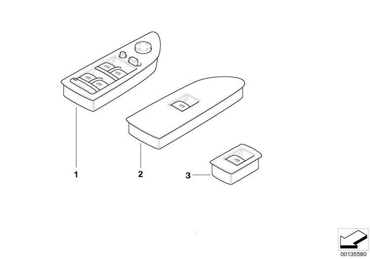 Interruptor Elevalunas Original Bmw Lado Del Pasajero Delantero Para E87. Original Recambios