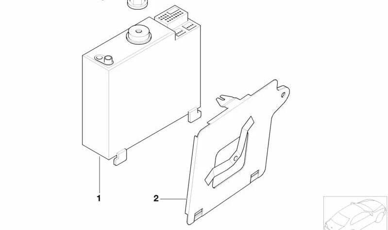 Soporte Monitor de a Bordo-Radio para BMW E39 (OEM 65128368216). Original BMW