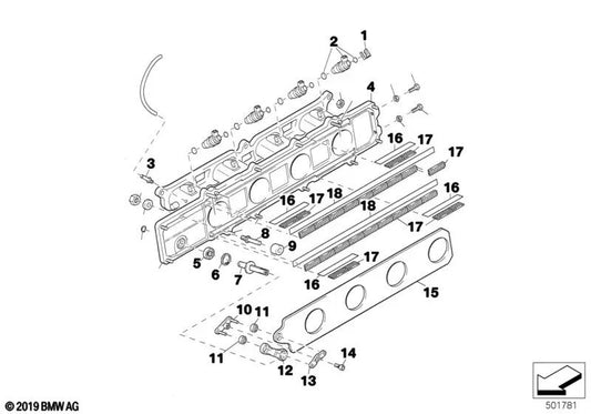 Hoja de galga para BMW E46, F30, F80 (OEM 13541313661). Original BMW