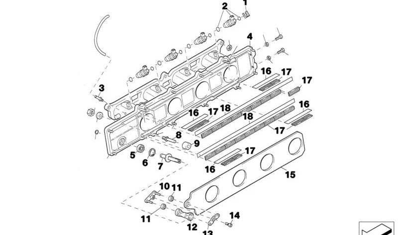 Articulación de rótula para BMW (OEM 13541319829). Original BMW