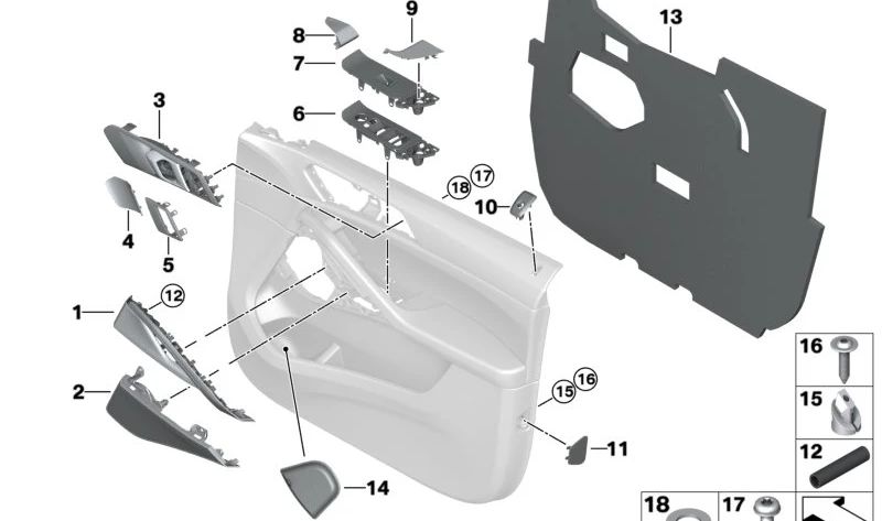 Linkslautsprecher OEM 65139108291 für BMW G06, F96. Original BMW.