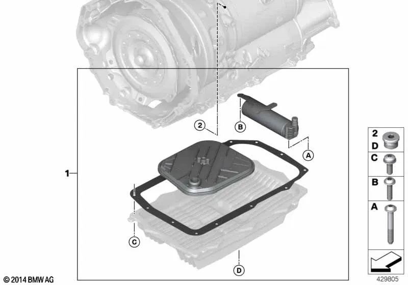 Kit de reparación del acumulador de volumen de aceite para BMW G87, G80, G81, G82, G83, F90, F90N, F91, F92, F93, F97, F97N, F98, F98N, F85, F95, F86, F96 (OEM 24007855281). Original BMW.