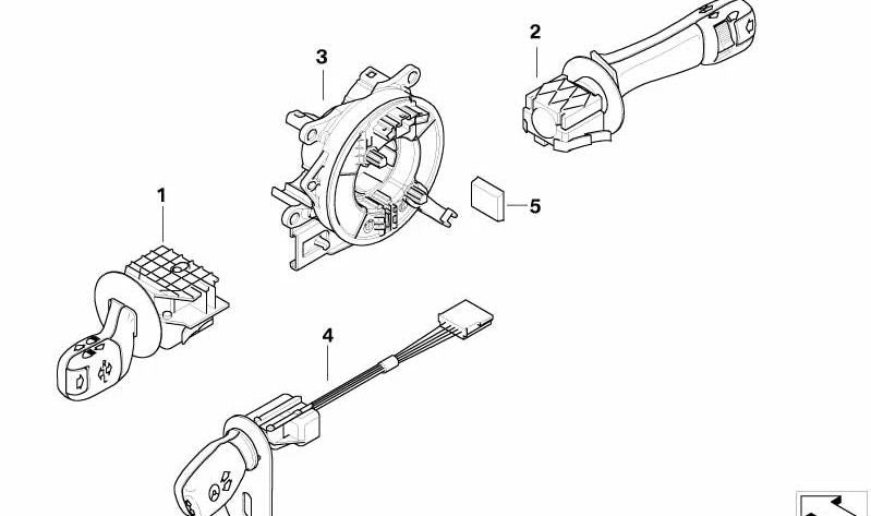 Omparabrisas Wiper Lever 61318375407 für BMW E39, E38. Original BMW.