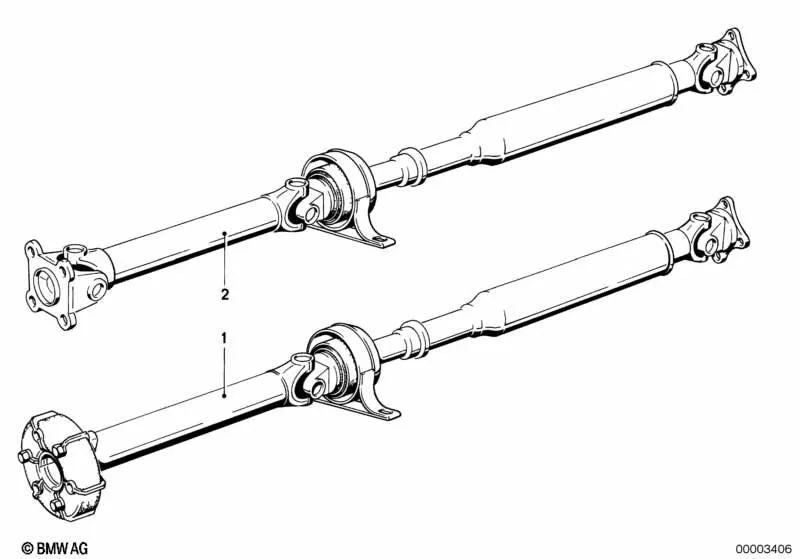 Gelenkwelle für BMW 5er E12, 6er E24 (OEM 26111225036). Original BMW.