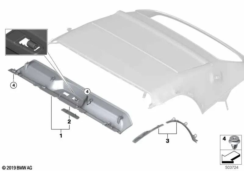 Blende for BMW Z4 G29 (OEM 54349449206). Genuine BMW