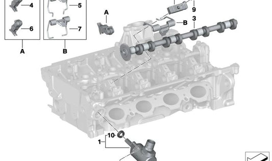 Variable camshaft (Exzenterwelle) OEM 11378630462 for BMW. Suitable for models: F20, F21, F40, F52, F22, F23, F44, F45, F46, G42, F30, F31, F34, F35, G20, G21, G28, F32, F33, F36, G22, G23, G26, G30, G31, G38, G32, G11, G12, F48, F49, F39,