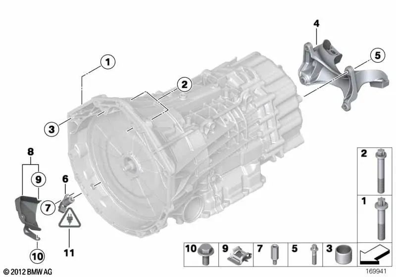 Soporte de Transmisión para BMW E90, E92, E93 (OEM 22317840415). Original BMW