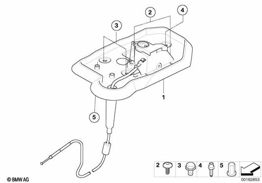 Liberación de emergencia para BMW Serie 5 E60N, E61N (OEM 24507589212). Original BMW