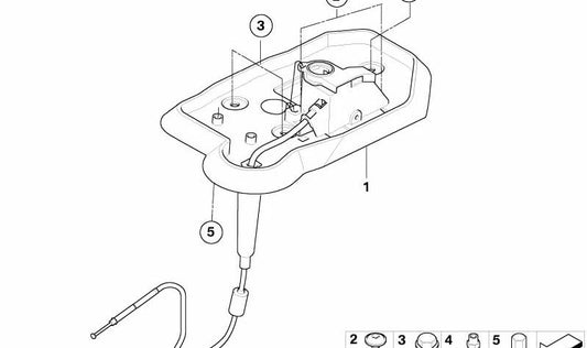 Llave de desbloqueo de emergencia OEM 24507587728 para BMW (E60, E61, E63, E64). Original BMW