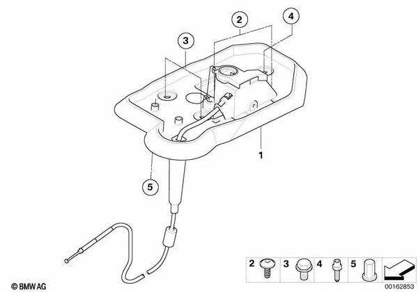 Liberación de emergencia para BMW Serie 5 E60N, E61N (OEM 24507589212). Original BMW