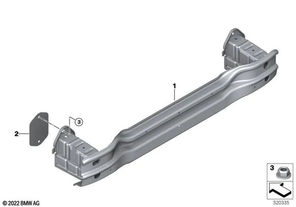 Soporte trasero para BMW Serie 7 G70 (OEM 51129464147). Original BMW