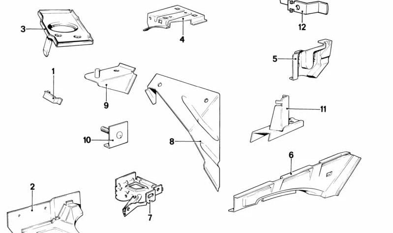 OEM 4114185909 Connettore sinistro per BMW E23. BMW originale.