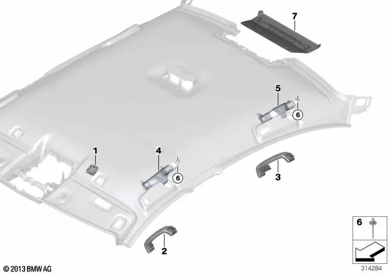 Cubierta de Luz de Freno Alcantara para BMW F10, F18 (OEM 51448038142). Original BMW