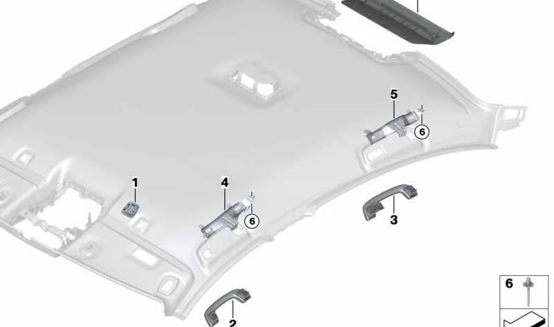 Cubierta luz de freno para BMW Serie 5 F10, F18 (OEM 51448038182). Original BMW