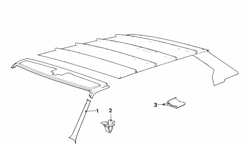 Clip de sujeción OEM 51211803685 para BMW (Modelos compatibles: E24, E23, E28, E30). Original BMW.