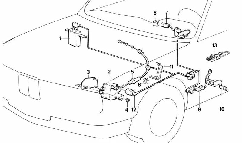 OEM -Tempomathebel 61311389648 für BMW E32, E34. Original BMW.