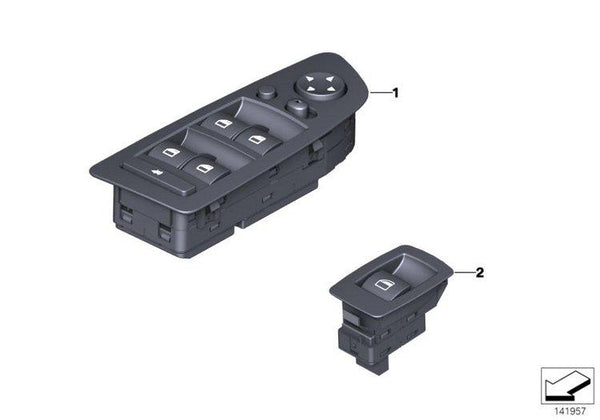 Interruptor Elevalunas Alzacristales Lado Del Conductor Para Bmw Serie 3 Cabrio E93. Original