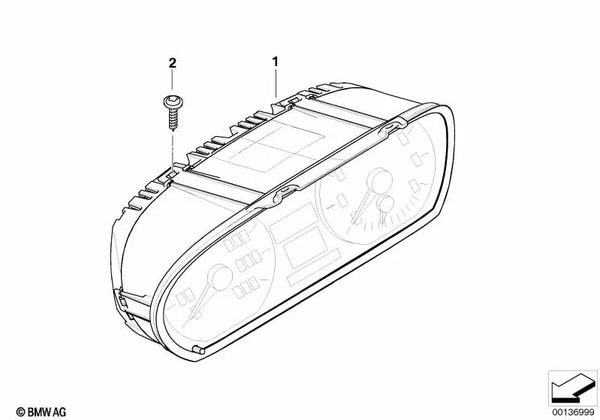 Combinación de instrumentos sin codificar para BMW E81, E82, E87, E87N, E88 (OEM 62109283802). Original BMW.