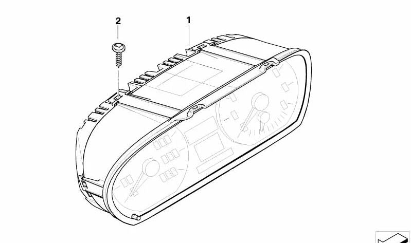 Combinación de instrumentos sin codificar para BMW E81, E82, E87, E88 (OEM 62109283801). Original BMW.