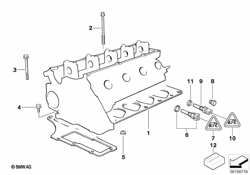 Juego de juntas para culata sin asbestos para BMW E36 (OEM 11122246704). Original BMW