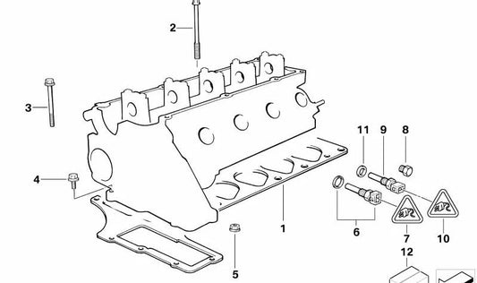 OEM 11129067792 Set di viti per BMW E87, E36, E46, E90, E91, E39, E60, E61, E83. BMW originale.