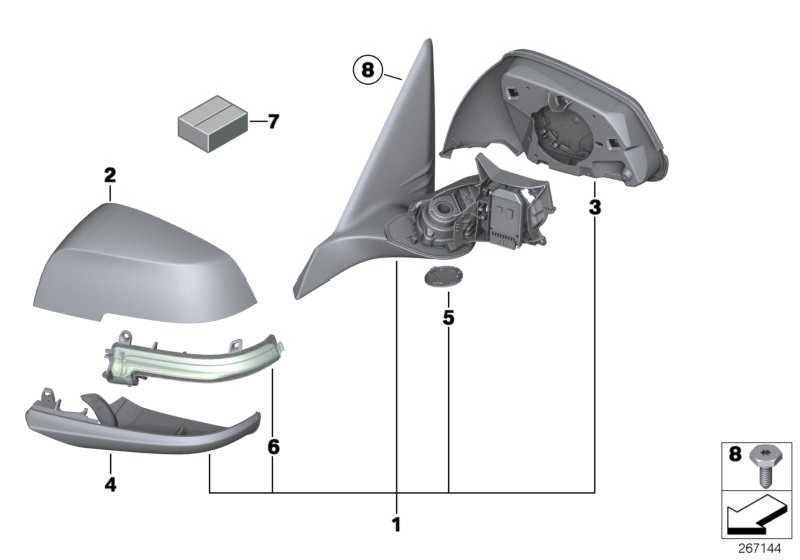 Retrovisor Exterior Calefactable Para Bmw F20 . Original Bmw. Recambios