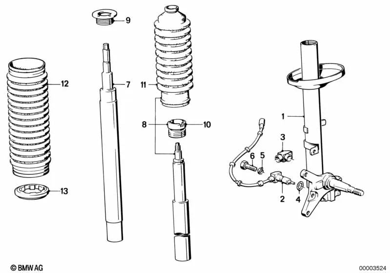 Inserto de Amortiguador para BMW E28, E24 (OEM 31311133517). Original BMW