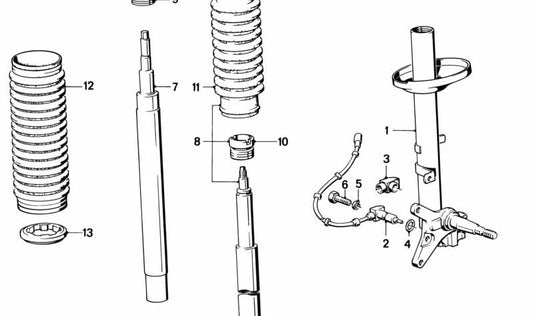 Inserto de amortecedor para BMW Série 5 E28 (OEM 31321124448). BMW original