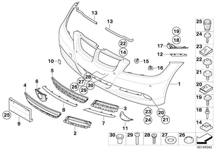 Tapa Para Enganche De Remolque Parachoques Frontal Sin Pintar Bmw E90 E91 F31 F11 G31 G11 E31 F91