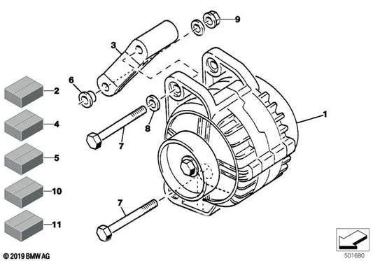 Casquillo para BMW Serie 3, Serie 5, Serie 7 (OEM 12312195409). Original BMW