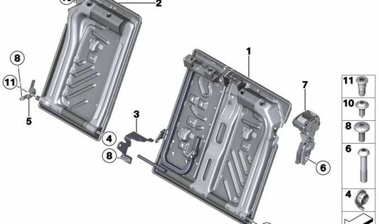 SUPPORT SUPPORT STRUCTURE 52207235433 FOR BMW F25. Original BMW.