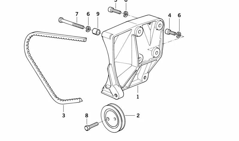 Lagerbock for BMW E34 (OEM 64522242292). Genuine BMW.