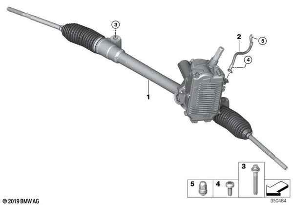 Subsystema de dirección eléctrica para BMW i I01N (OEM 32105A43107). Original BMW