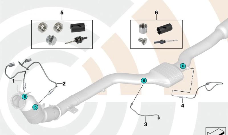 Sonda Lambda para BMW F20N, F21N, F22, F23, F30N, F31N, F34N, F35N, G20N, F32, F33, F36, G30, G31, G38, G32, G11, G12, G01, G08, G02 (OEM 11788631049). Original BMW.