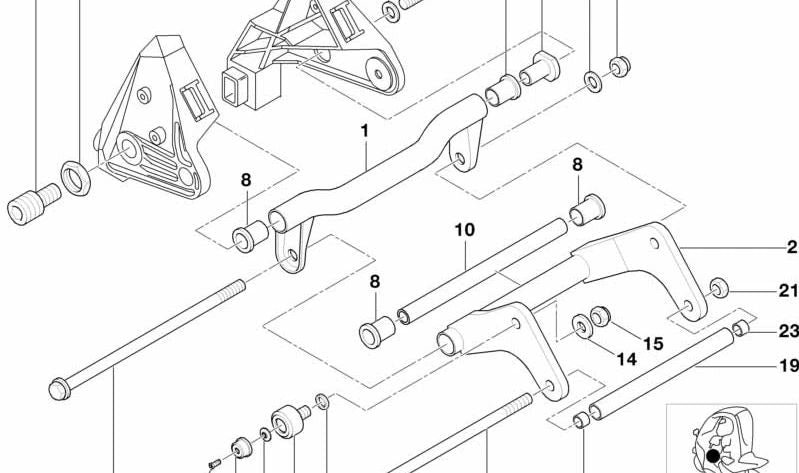 Tuerca hexagonal para BMW E36, E46, E90, E91, E92, E34, E39, E60, E61, E63, E64, E32, E38, E65, E66, E67, E53 (OEM 07129904473). Original BMW.