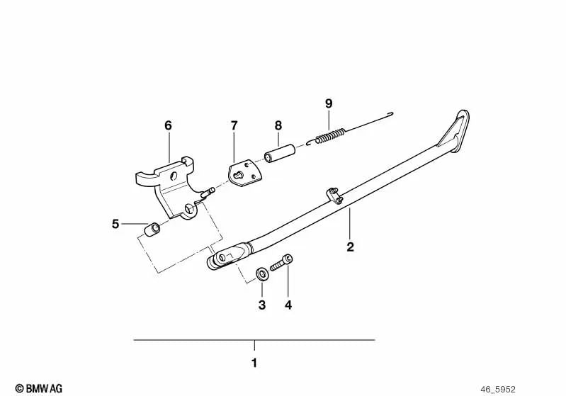 Seitenstütze für BMW E46, E53, F30, F80 (OEM 46532317407). Original BMW.