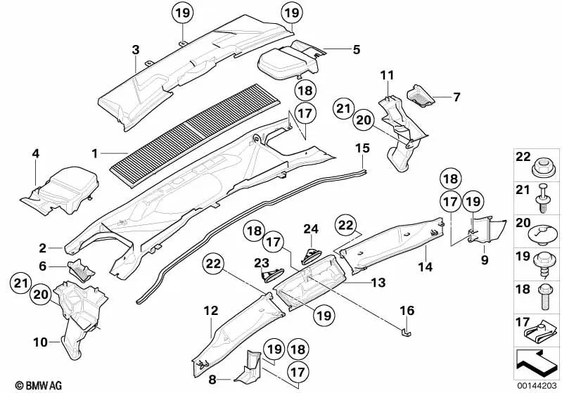 Pared de Terminación para Calefacción para BMW E81, E82, E87, E88 Serie 3 E90, E91, E92, E93 X1 E84 (OEM 64316925975). Original BMW.