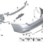 Right side bumper guide for BMW 4 Series F82, F82N, F83, F83N (OEM 51128054288). Original BMW.