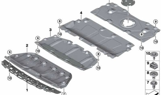 Adaptador de montagem de isolamento do motor OEM 51758745803 para BMW G42. BMW original.