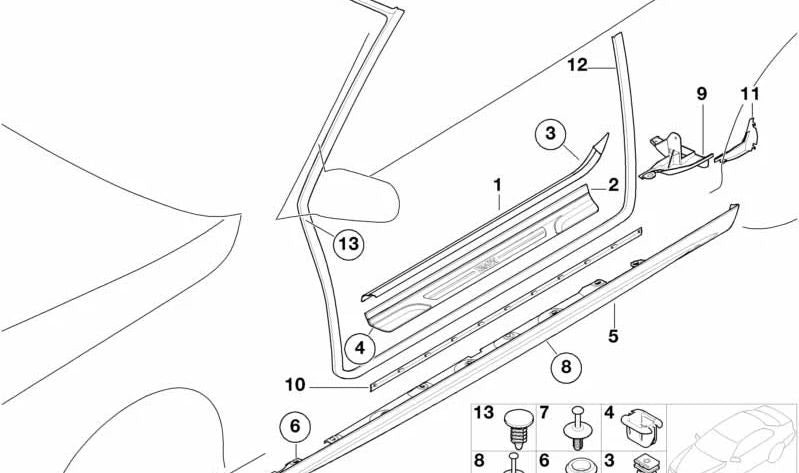 Linke innere Ansaugeinheit für BMW 3er E46 (OEM 51478239969). Original BMW