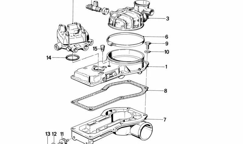 Ansaugütze para BMW Serie 3 E21, E30, Serie 5 E12, E28 (OEM 13511267133). Original BMW