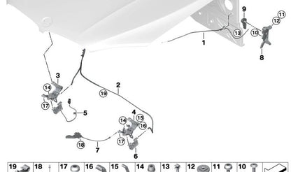 Rivet cieco OEM 66316777308 per BMW (modelli compatibili: F20, F21, F22, F23, F30, F31, F35, F32, F33, F36, E60, E61, F07, F10, F11, F18, E63, E64, F06, F12, F13, F01, F01, F02 2, F02, F02, F02, F02, F02, F15, F85, F16, F86). BMW originale.